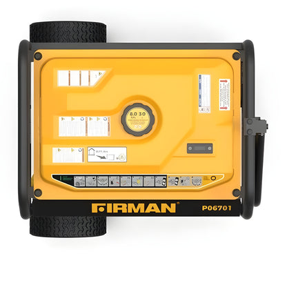 Firman P06701 Portable Generator 6700/8350 Watt 30 Amp 120/240V Recoil Start Gas New P06701