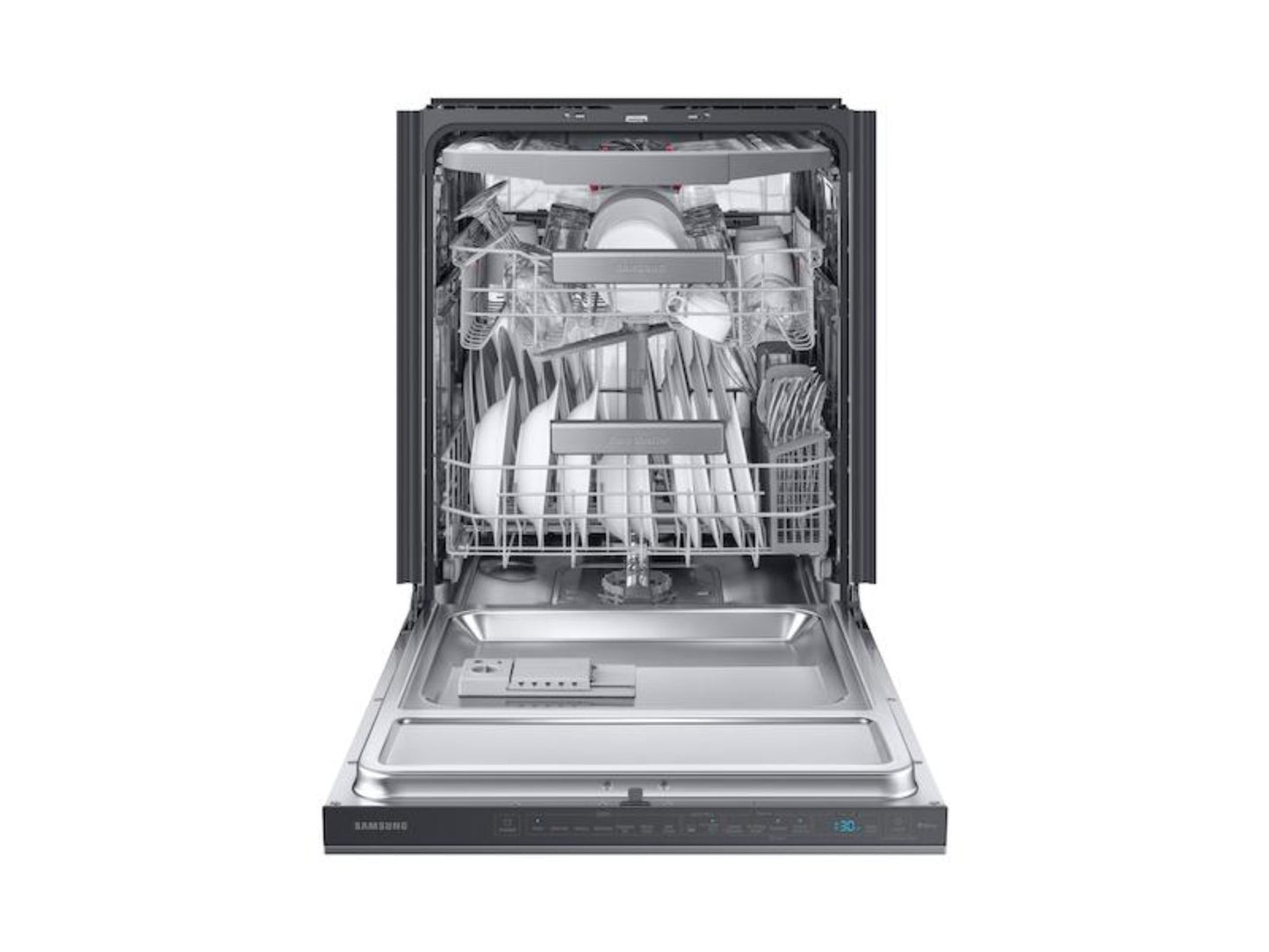 SAMSUNG DW80R9950UG Smart Linear Wash 39dBA Dishwasher in Black Stainless Steel - DW80R9950UG-KT
