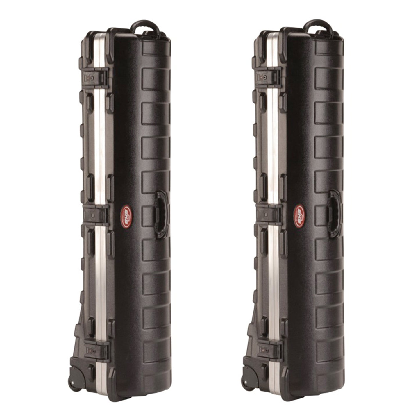 SKB Cases ATA Standard Hard Plastic Wheeled Golf Bag Travel Case, Black (2 Pack) - 112999