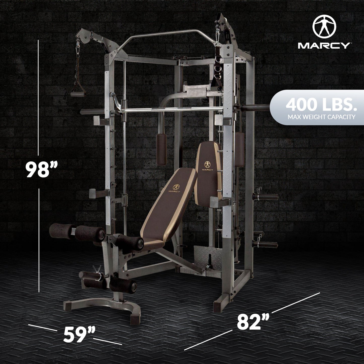 Marcy Combo Smith Heavy-Duty Total Body Strength Home Gym Workout Machine - 71714