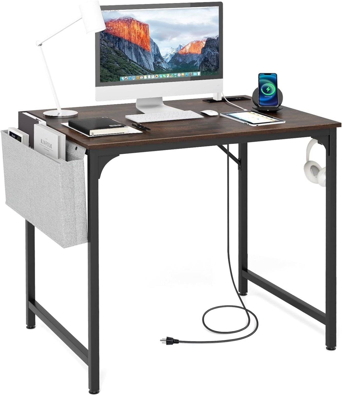 Tangkula Conference Table Set of 1/2/4/6, Modern Boardroom Desk with Storage Bag, Head phone Hook - JV11275US-CF