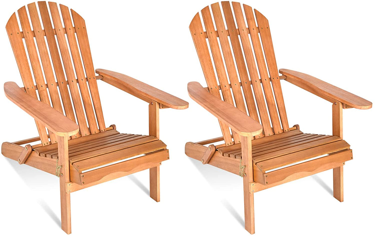 Tangkula Folding Adirondack Chair,  Lounger Chair for Patio Porch Deck Poolside and Backyard - HW63703