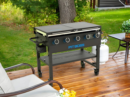 Pit Boss 5 Burner Gas Griddle w/ Folding Side Shelves - 11004