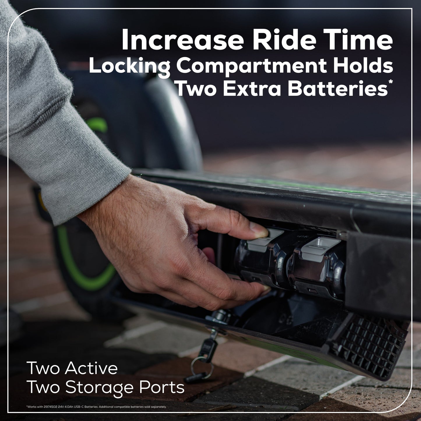 Greenworks 2X24V STEALTH Series Electric Scooter - 7422002