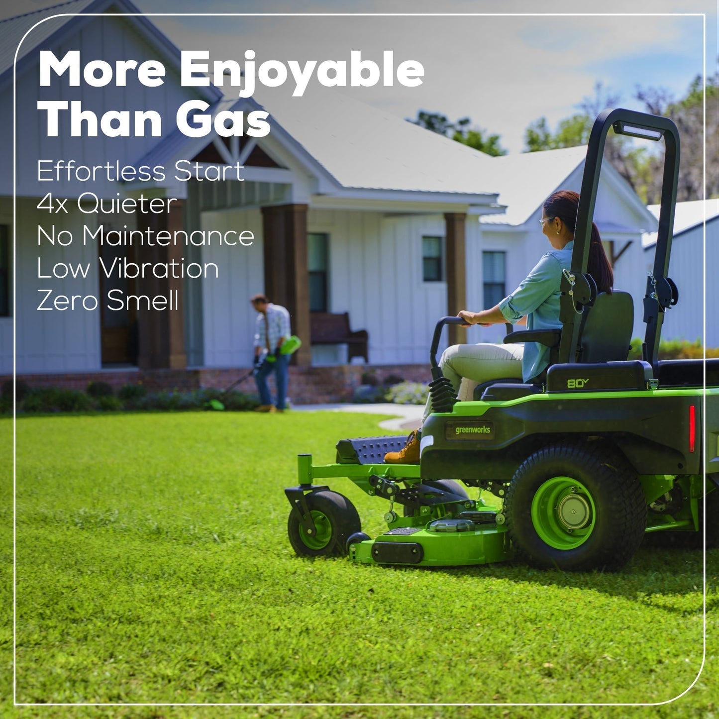 Greenworks 80V 60" MaximusZ Zero Turn Lawn Mower w/ (4) 8Ah Batteries, (2) 16Ah Batteries & 1.5kW Wall Charger - 7423502