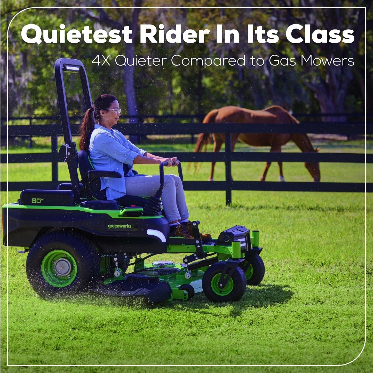 Greenworks 80V 60" MaximusZ Zero Turn Lawn Mower w/ (4) 8Ah Batteries, (2) 16Ah Batteries & 1.5kW Wall Charger - 7423502