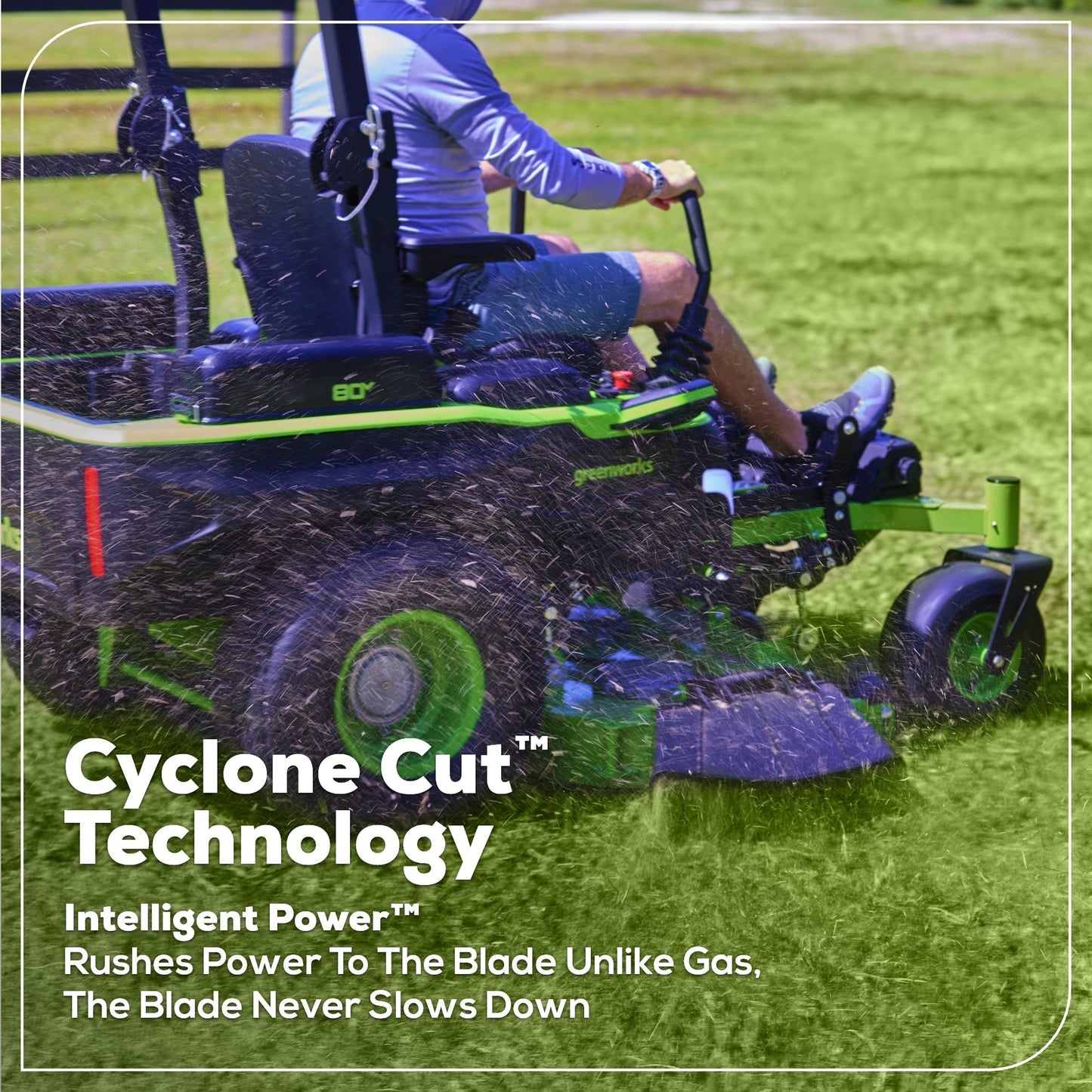 Greenworks 80V 60" MaximusZ Zero Turn Lawn Mower w/ (4) 8Ah Batteries, (2) 16Ah Batteries & 1.5kW Wall Charger - 7423502