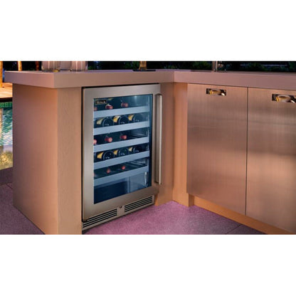 Perlick 24"  Built-In Beverage Center with 16 Bottle/62 Can Capacity, Stainless Steel Glass Door - HP24BO-4-3