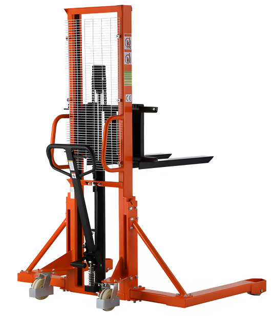 Tory Carrier Manual Pallet Stacker with Straddle legs 1100 lbs. 63" Lifting Height New - MSSL1163