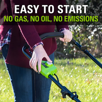 Greenworks 40V 21" Cordless Battery Brushless Push Lawn Mower w/ 5.0Ah USB Battery & Charger - 2515502