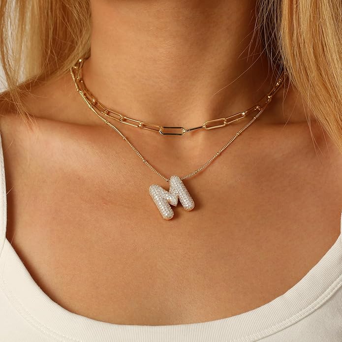 Initial Bubble Necklace