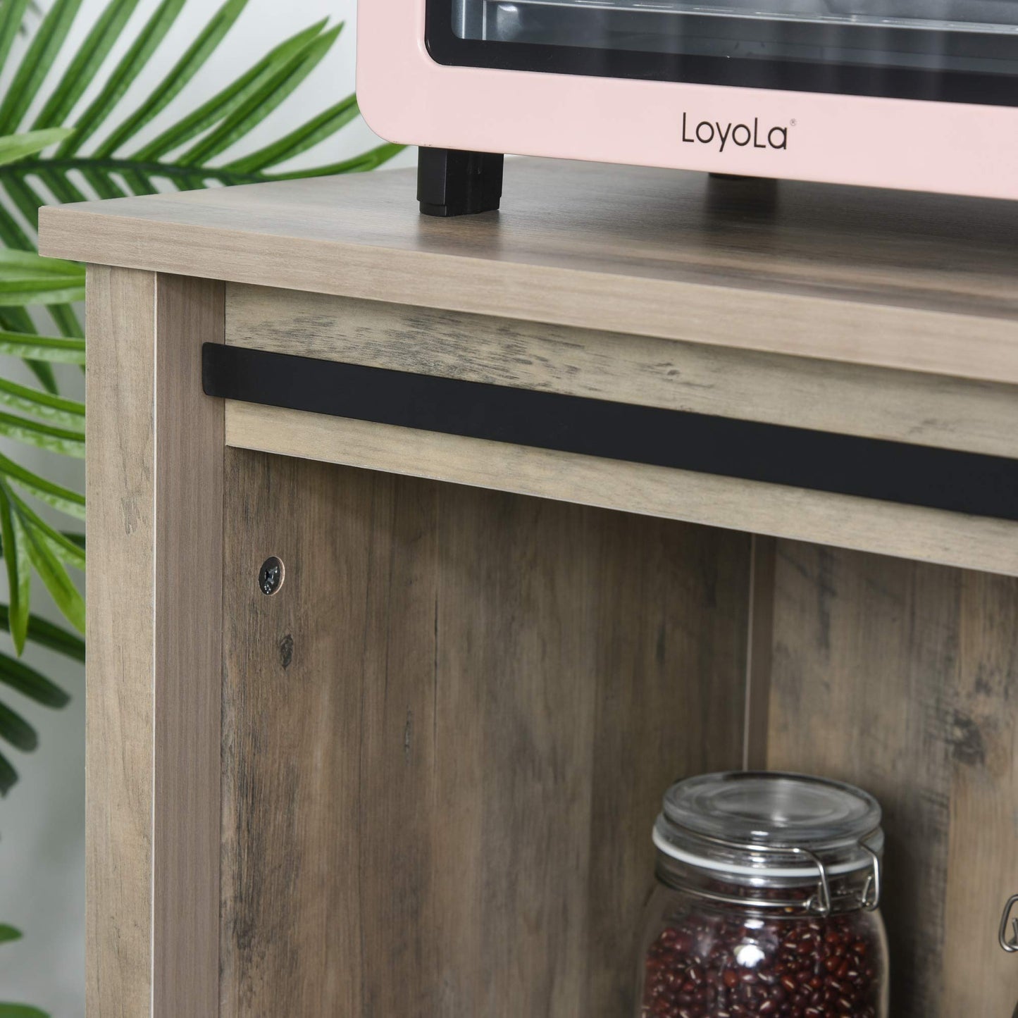 HomCom Sideboard Sideboard Dresser 2 Shelves Door with Frame - B08FMS9QTY