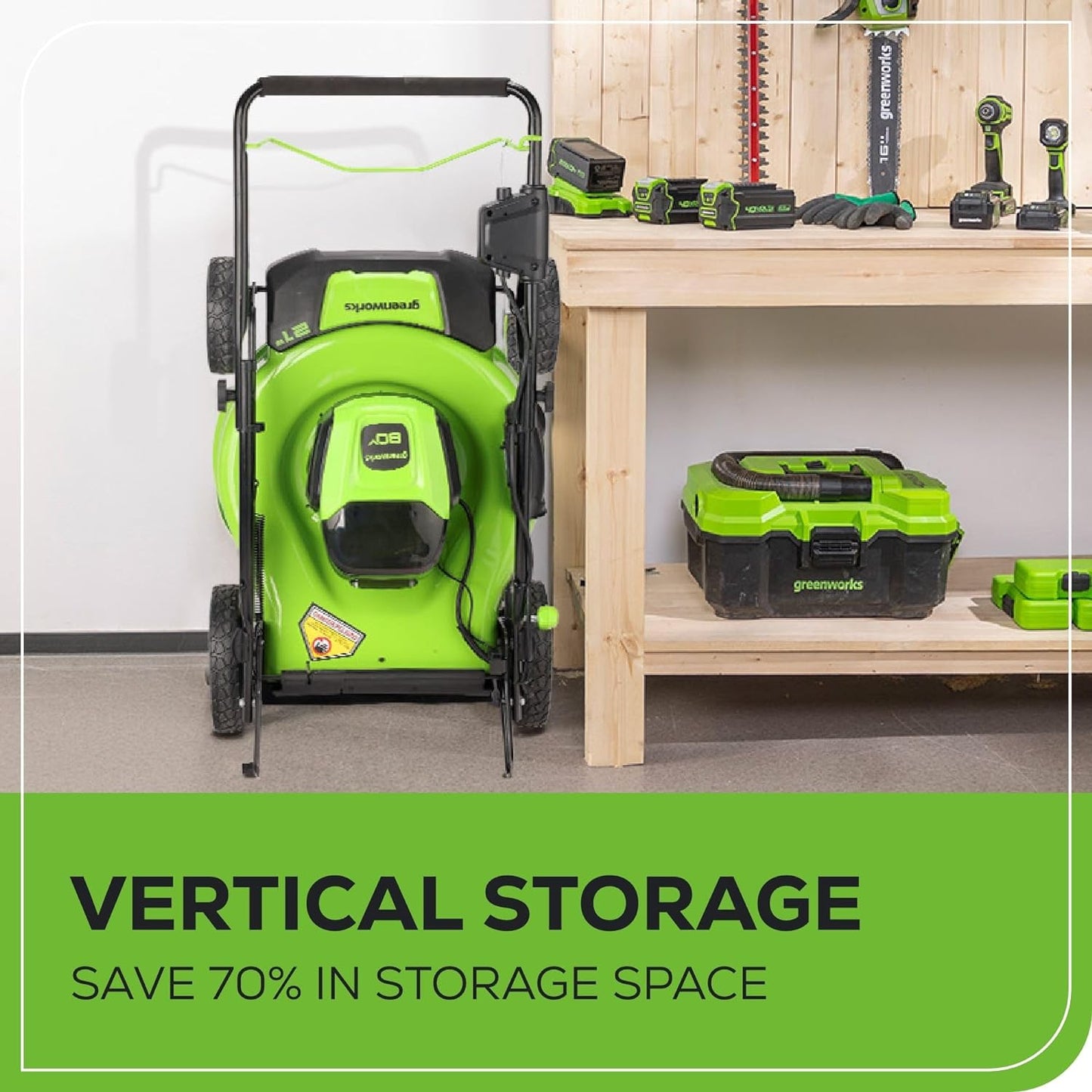 Greenworks 80V 21" Brushless 3-in-1 Push Lawn Mower w/ 4.0Ah Battery & Charger - 2501202