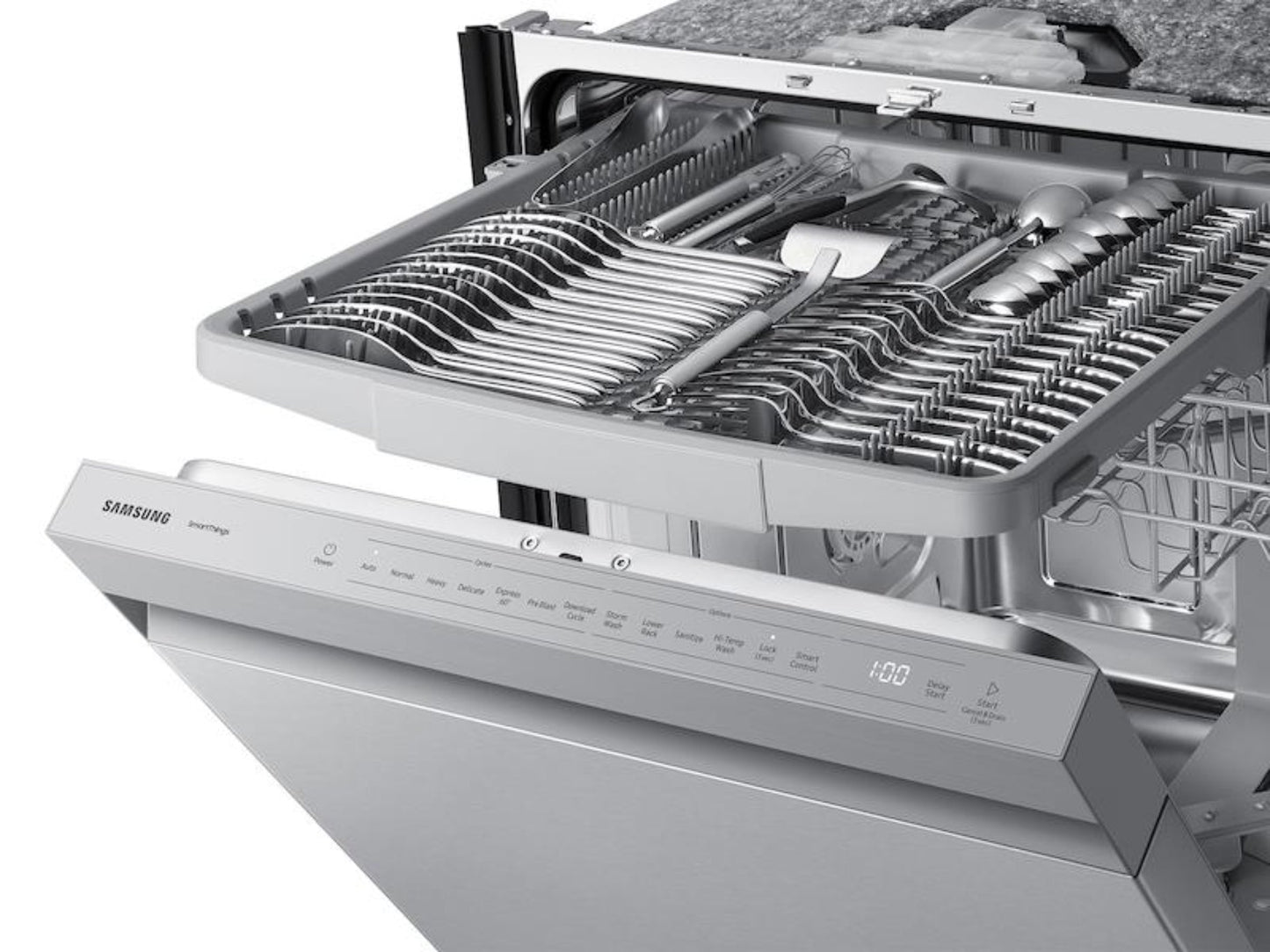 SAMSUNG DW80CG5450SR AutoRelease Smart 46dBA Dishwasher with StormWash(TM) in Stainless Steel - DW80CG5450SR-KT