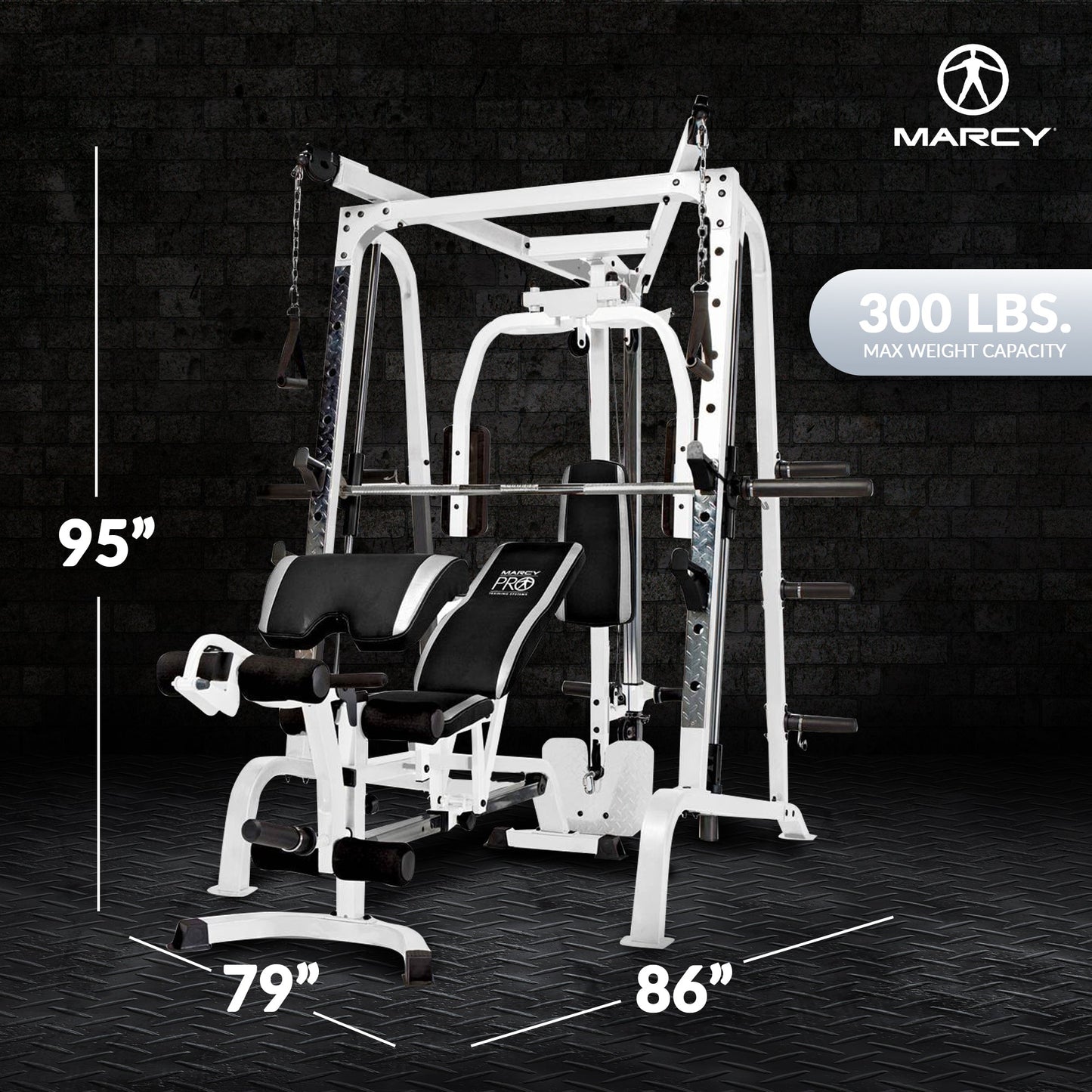 Marcy Pro Smith Cage Workout Total Body Training Home Gym System (For Parts) - 254758