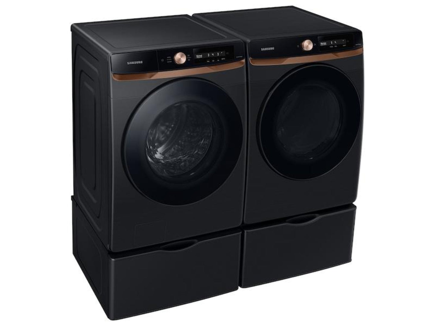SAMSUNG 7.5 cu. ft. AI Smart Dial Gas Dryer with Super Speed Dry and MultiControl(TM) in Brushed Black - DVG46BG6500VA3-KT
