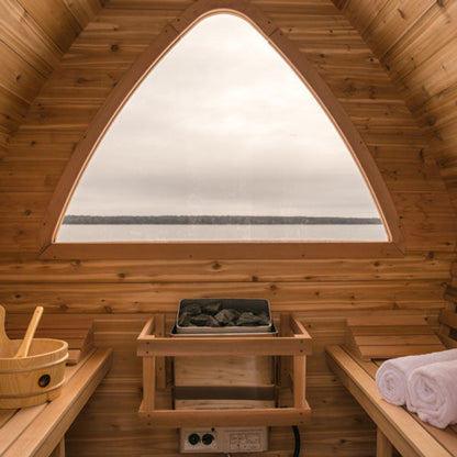Dundalk LeisureCraft Knotty Cedar POD Sauna - SLCKCPODS