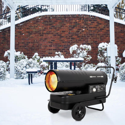 BILT HARD 135,000 BTU Forced Air Kerosene Heater, Portable Torpedo Space Heater with Movable Wheels, Thermostat Control, Overheat Protection, CSA Listed - WHD-0304