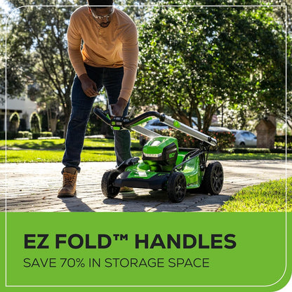 Greenworks 80V 21" Cordless Battery 4-in-1 Self-Propelled Lawn Mower w/ 4.0Ah Battery & Charger - 2550402