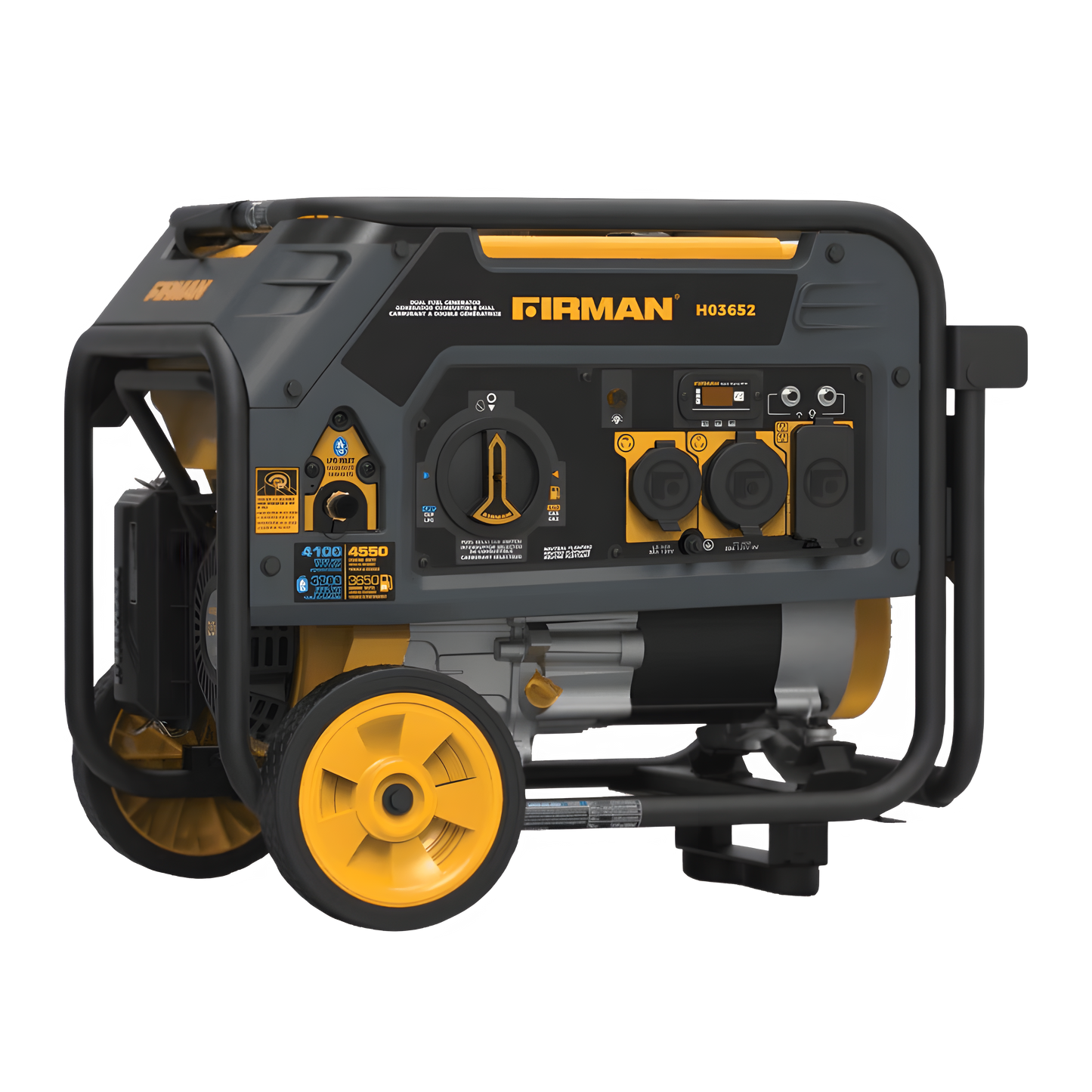 Firman H03652 Portable Generator 3650/4550 Watt 30 Amp 120V Dual Fuel Recoil Start New H03652