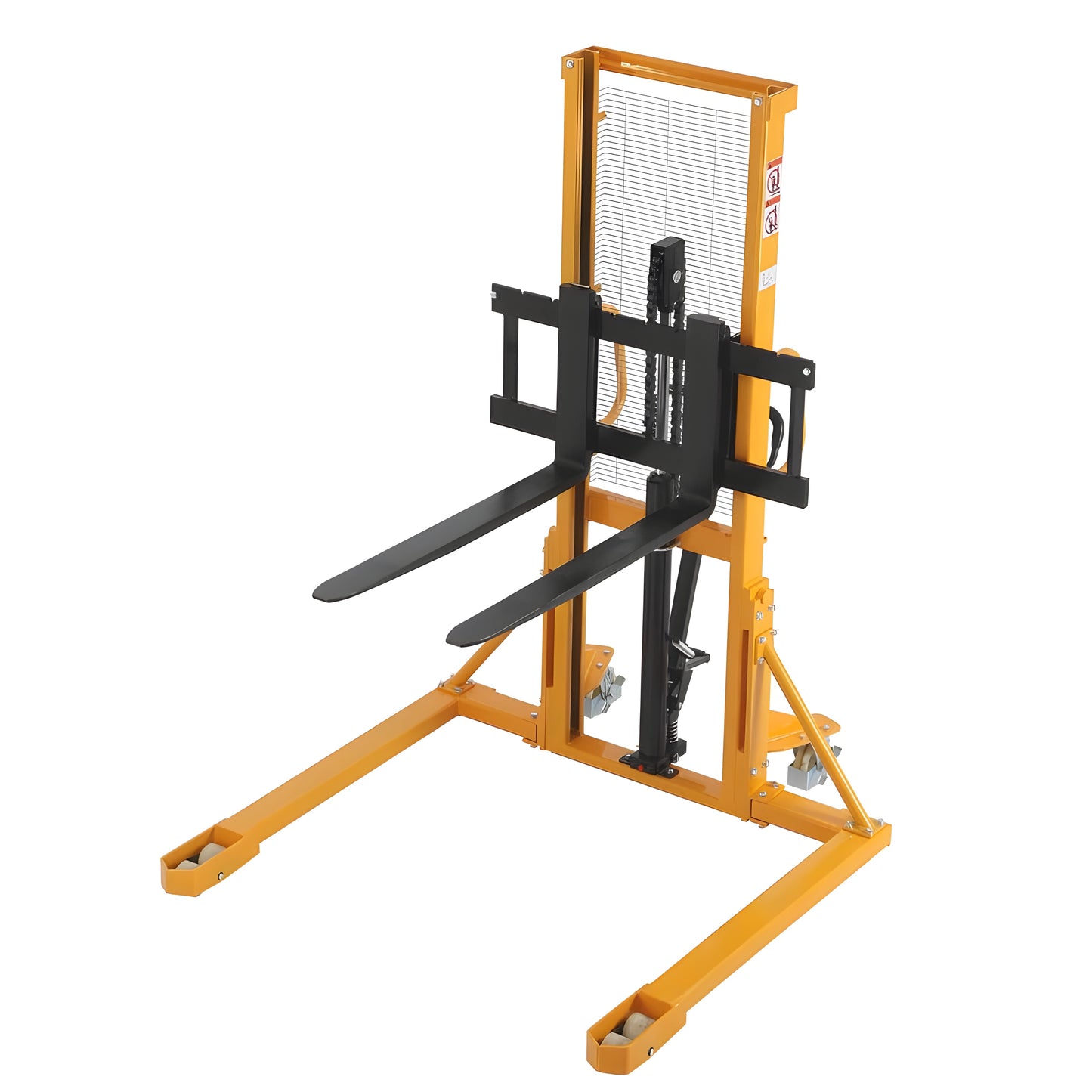 Apollolift Manual Pallet Stacker Adjustable Forks 1100lbs Cap. 63" Lift Height A-3002