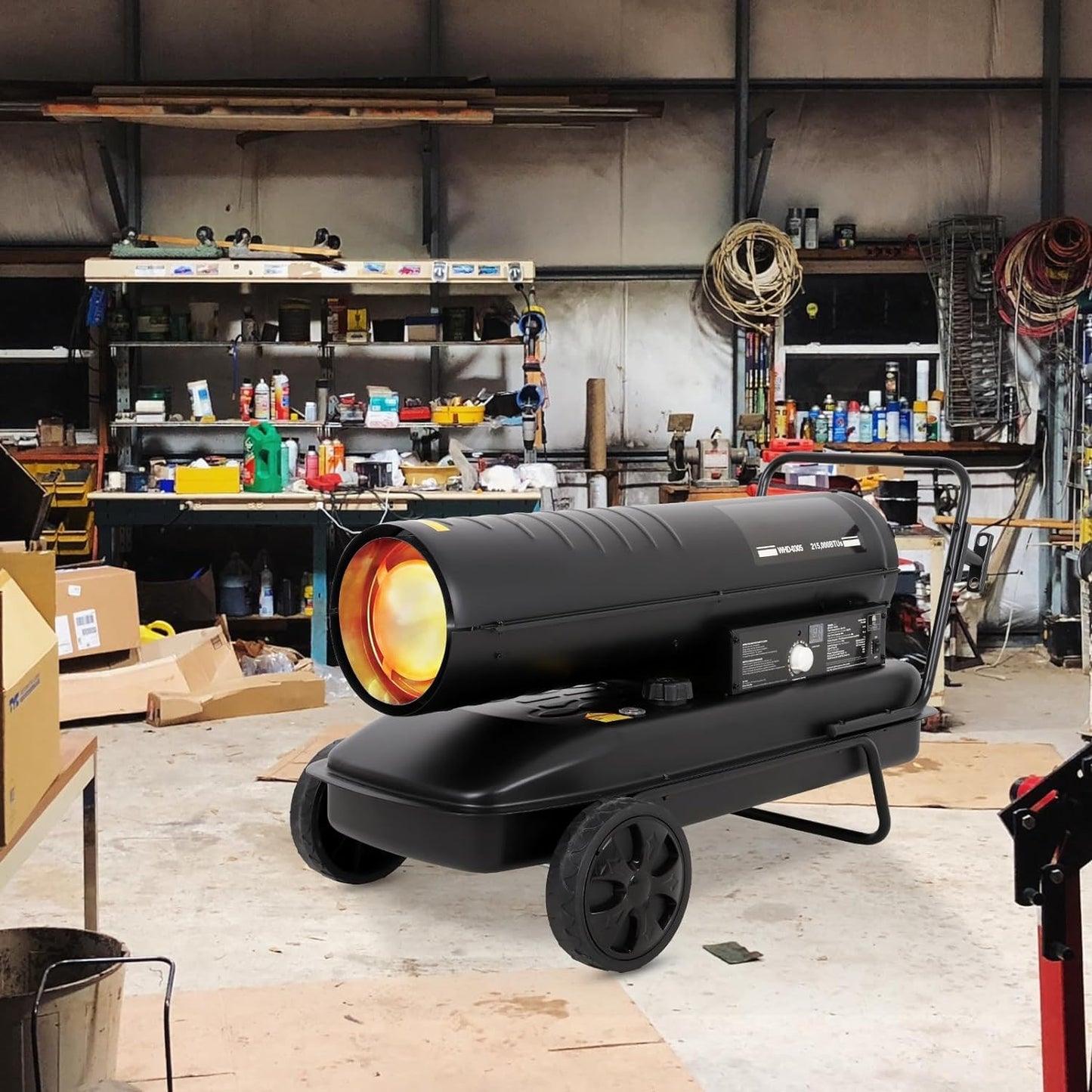 BILT HARD 215,000 BTU Forced Air Kerosene Heater, Portable Torpedo Space Heater with Movable Wheels, Thermostat Control, Overheat Protection, CSA Listed - WHD-0305