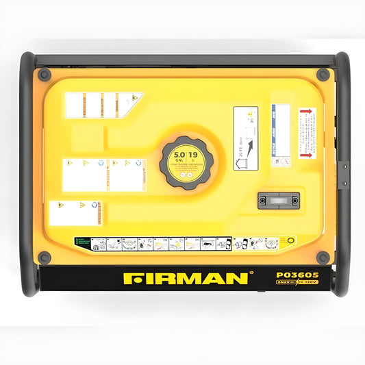 Firman P03605 Portable Generator 3650/4550 Watt 30 Amp 120/240V Recoil Start Gas New P03605