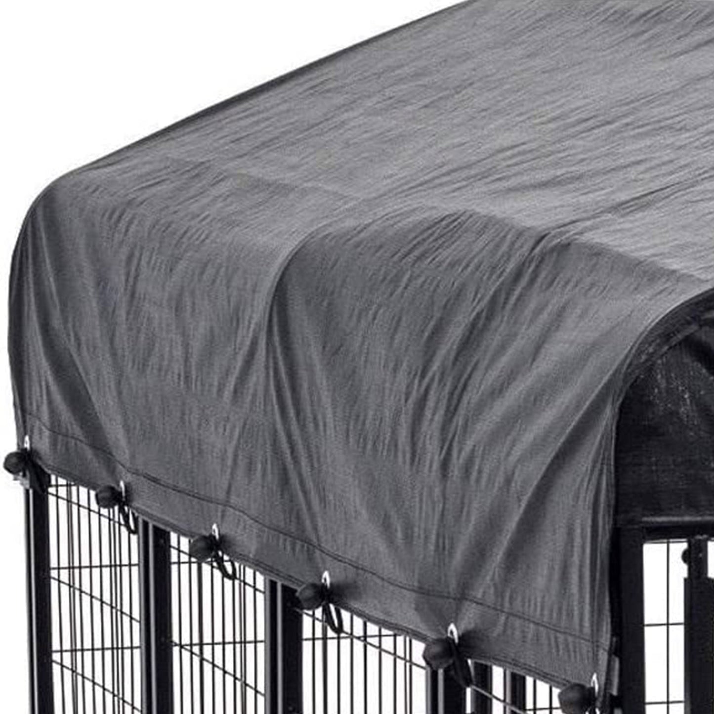 Lucky Dog Uptown Large Outdoor Covered Kennel Heavy Duty Dog Fence Pen (6 Pack) - 108454