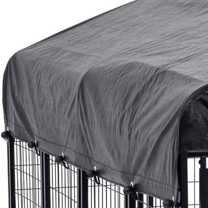 Lucky Dog Uptown Large Outdoor Covered Kennel Heavy Duty Dog Fence Pen (6 Pack) - 108454