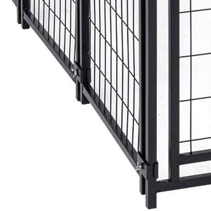 Lucky Dog Uptown Large Outdoor Covered Kennel Heavy Duty Dog Fence Pen (6 Pack) - 108454