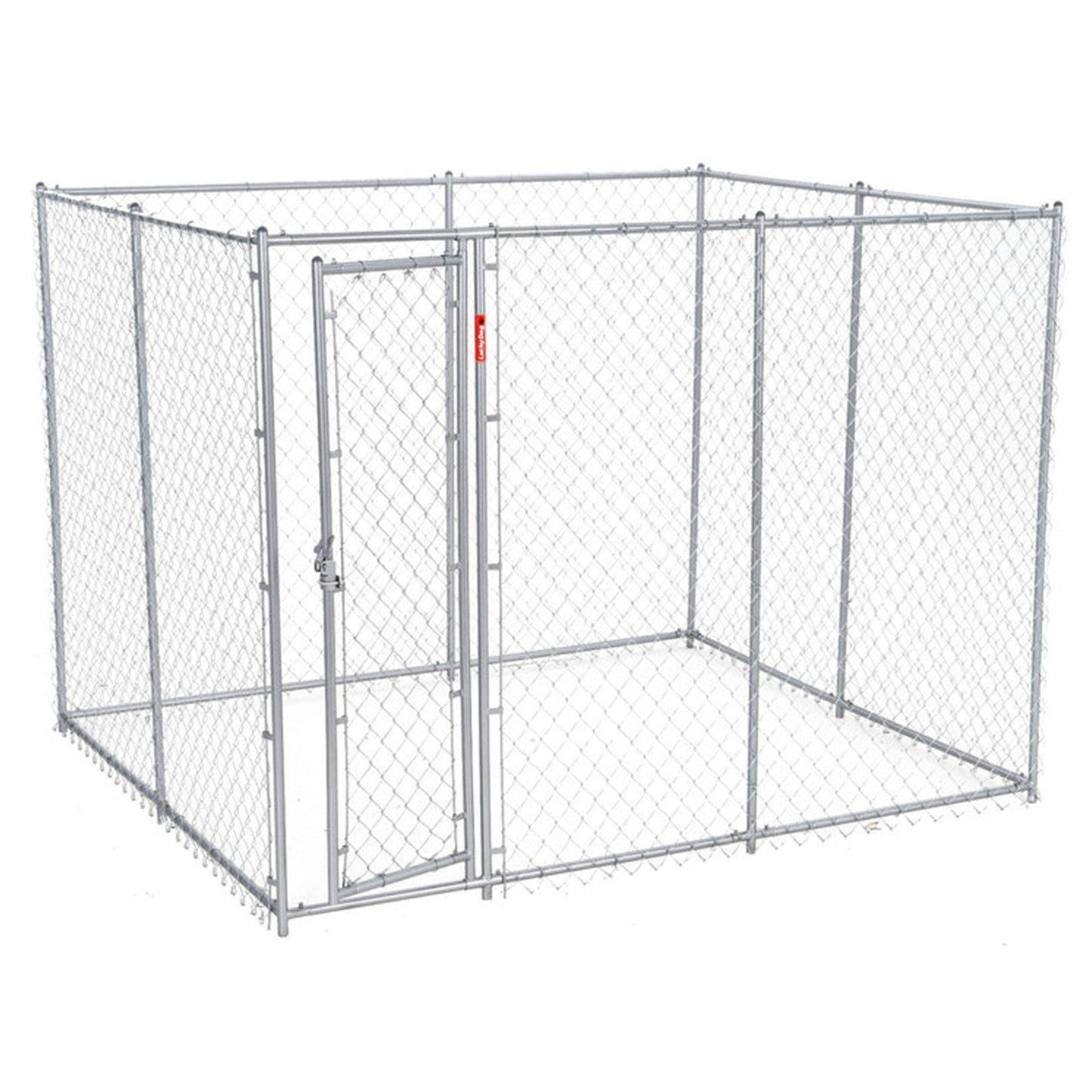 Lucky Dog Adjustable 10' x 10' x 6' Heavy Duty Chain Link Dog Kennel Enclosure - 90553