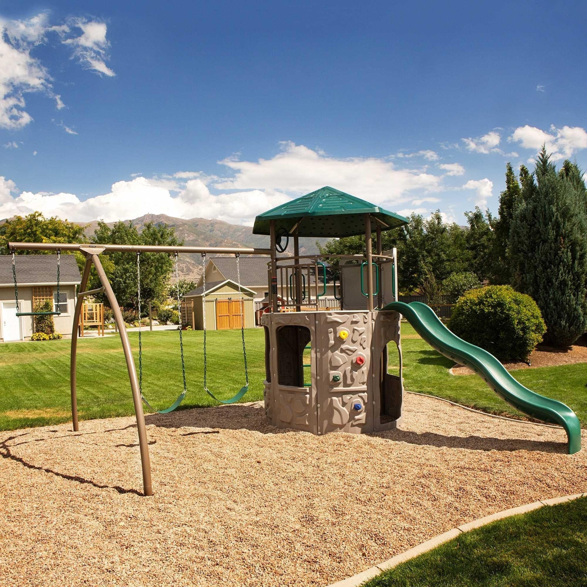 Lifetime Adventure Tower (Green And Tan) - 290633 - Backyard Provider