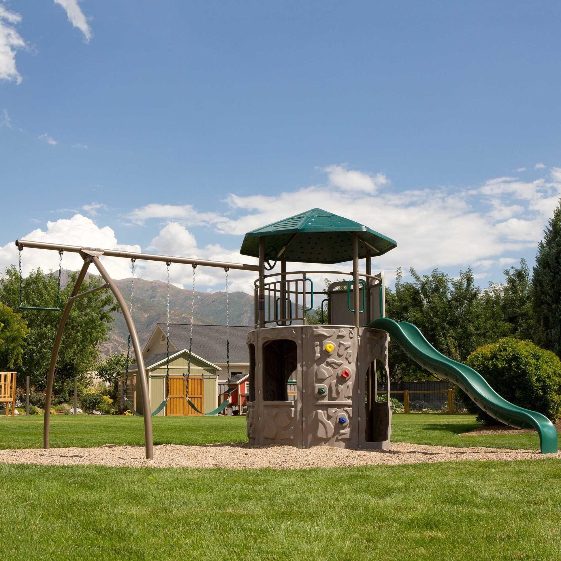 Lifetime Adventure Tower (Green And Tan) - 290633 - Backyard Provider