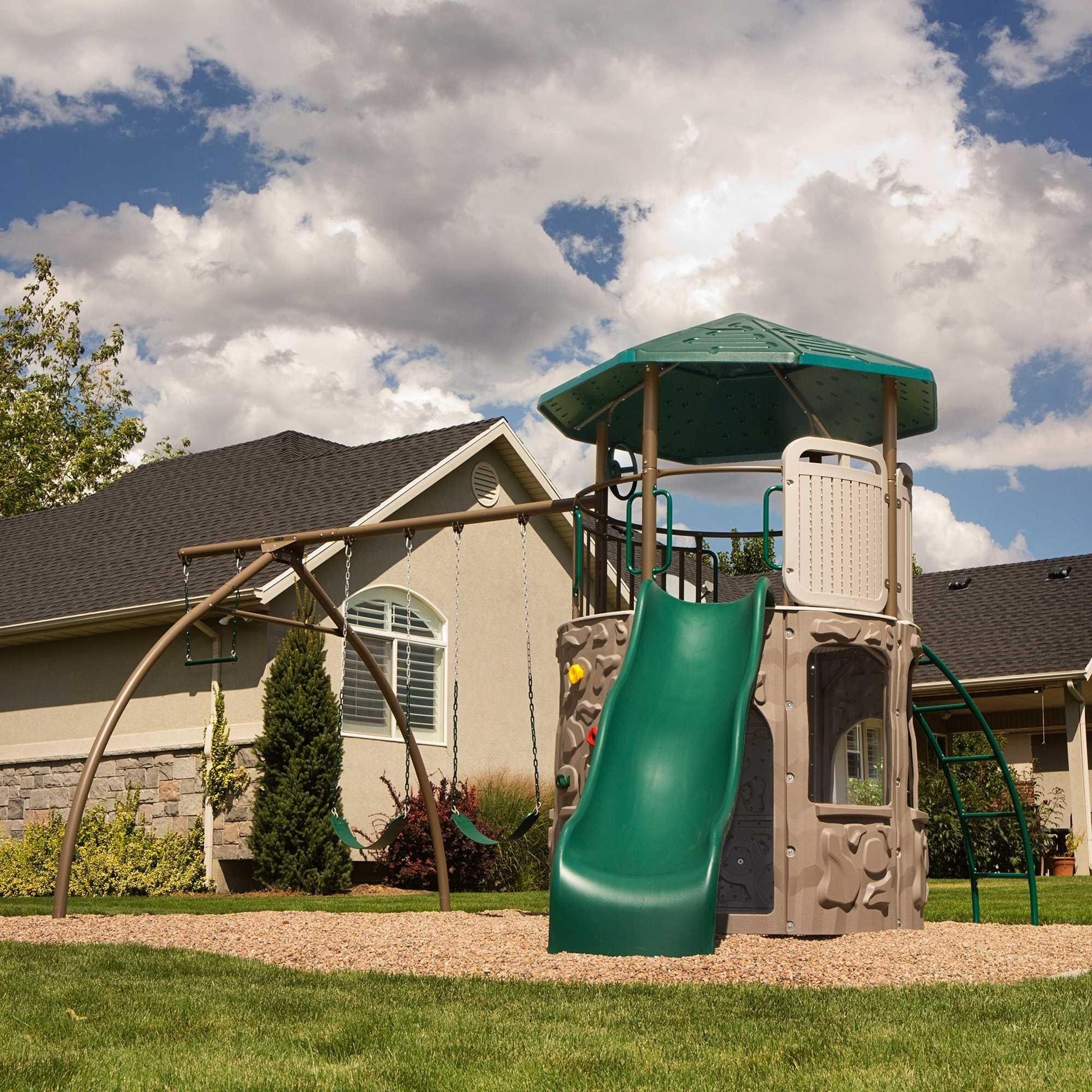 Lifetime Adventure Tower (Green And Tan) - 290633 - Backyard Provider