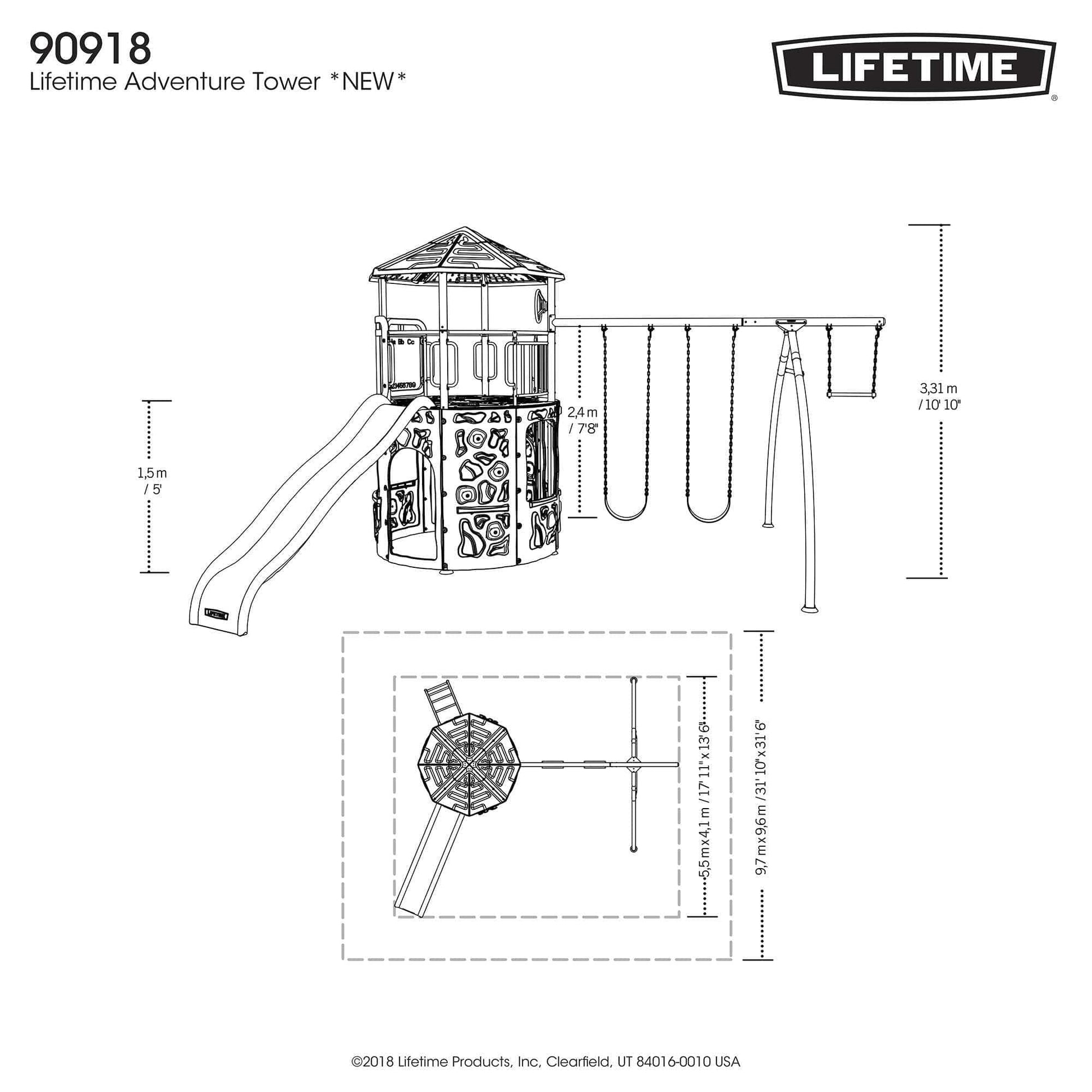 Lifetime Adventure Tower - 90918 - Backyard Provider
