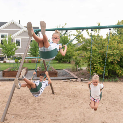 Lifetime Monkey Bar Adventure Swing Set (Earthtone) - 91028 - Backyard Provider