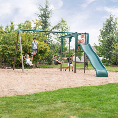 Lifetime Monkey Bar Adventure Swing Set (Earthtone) - 91028 - Backyard Provider