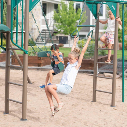 Lifetime Monkey Bar Adventure Swing Set (Earthtone) - 91028 - Backyard Provider