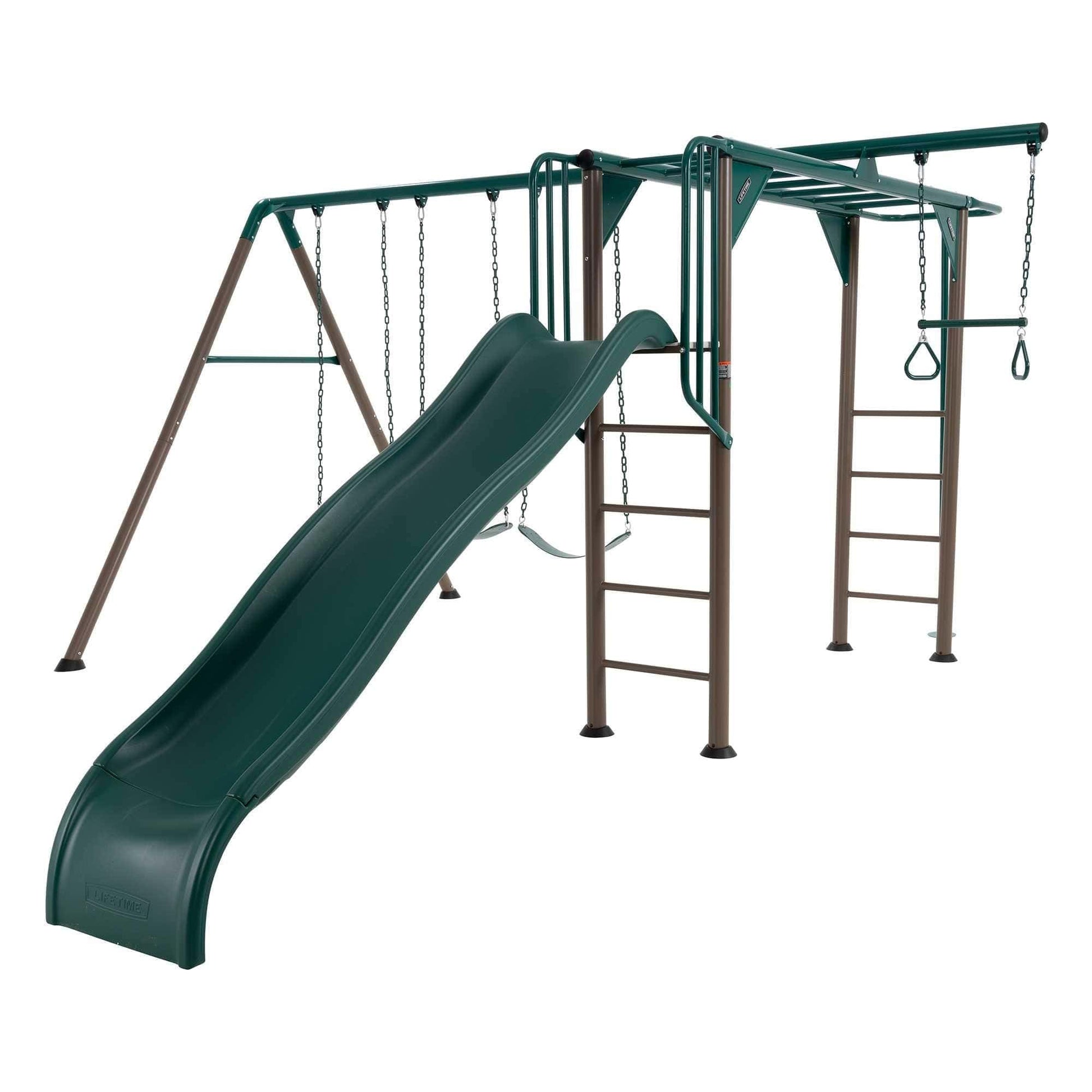 Lifetime Monkey Bar Adventure Swing Set (Earthtone) - 91028 - Backyard Provider