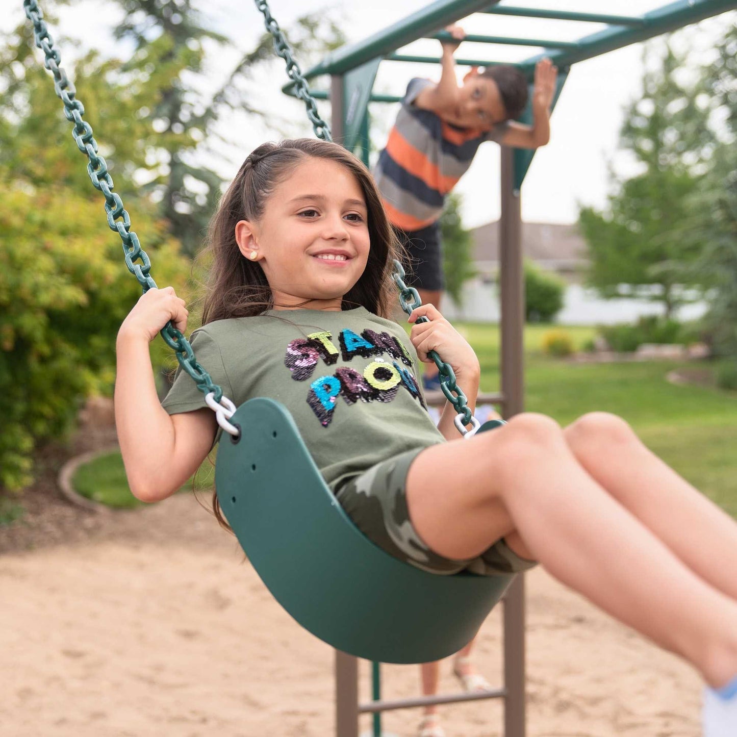 Lifetime Monkey Bar Adventure Swing Set (Earthtone) - 91028 - Backyard Provider