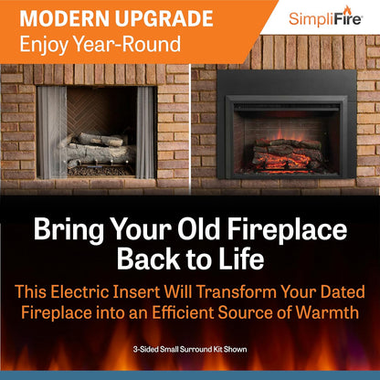 SimpliFire 32" Electric Fireplace Insert - GI-32-ZC