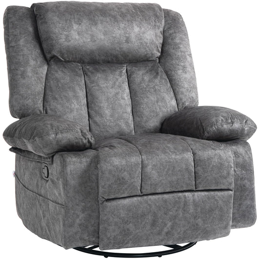 HomCom Rocker Recliner Chair for Living Room, Fabric Reclining Chair with Cushion, Rocking Chair - B0CYKFGCYV