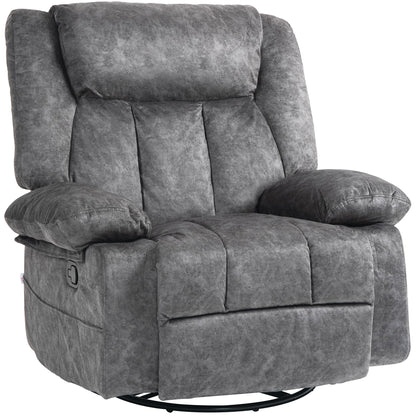 HomCom Rocker Recliner Chair for Living Room, Fabric Reclining Chair with Cushion, Rocking Chair - B0CYKFGCYV