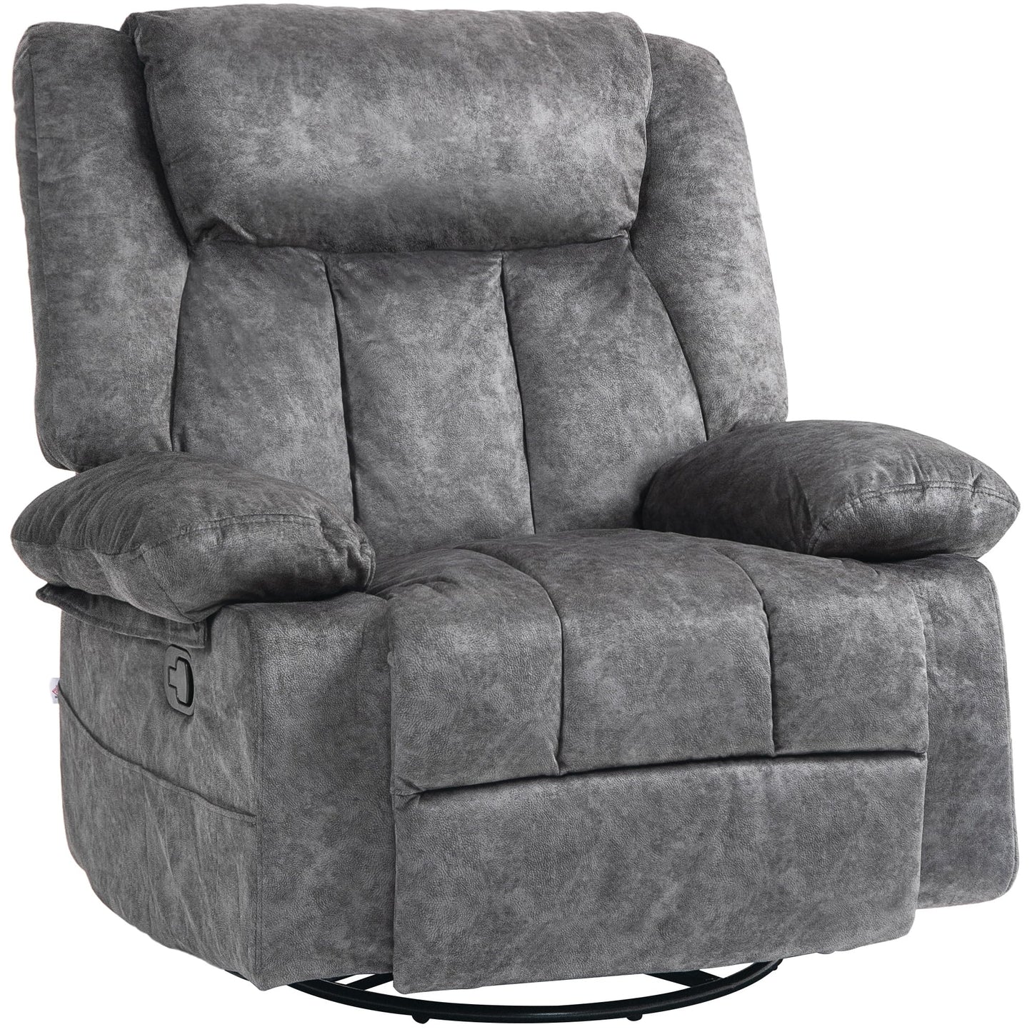 HomCom Rocker Recliner Chair for Living Room, Fabric Reclining Chair with Cushion, Rocking Chair - B0CYKFGCYV