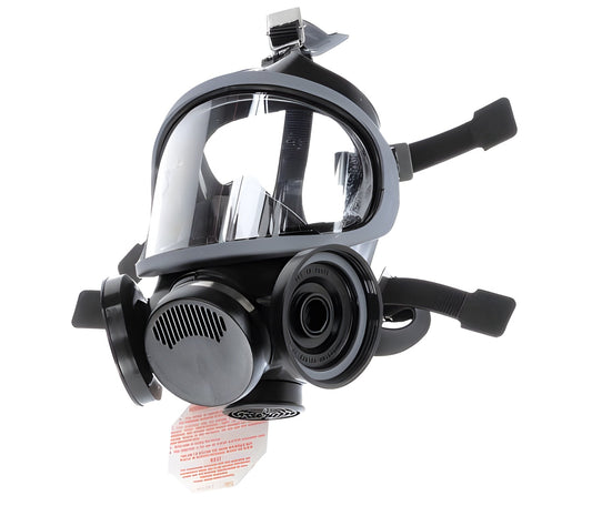 Grainger MSA Ultra-Twin - Reusable Respirator Industrial Full Face Adjustable Head Strap Small Gray - 4LR42