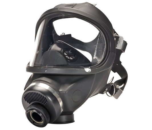 Grainger Ultravue Series - Gas Mask NIOSH Full Face 5 Point Adjustable Head Strap Medium Black - 3FZK9