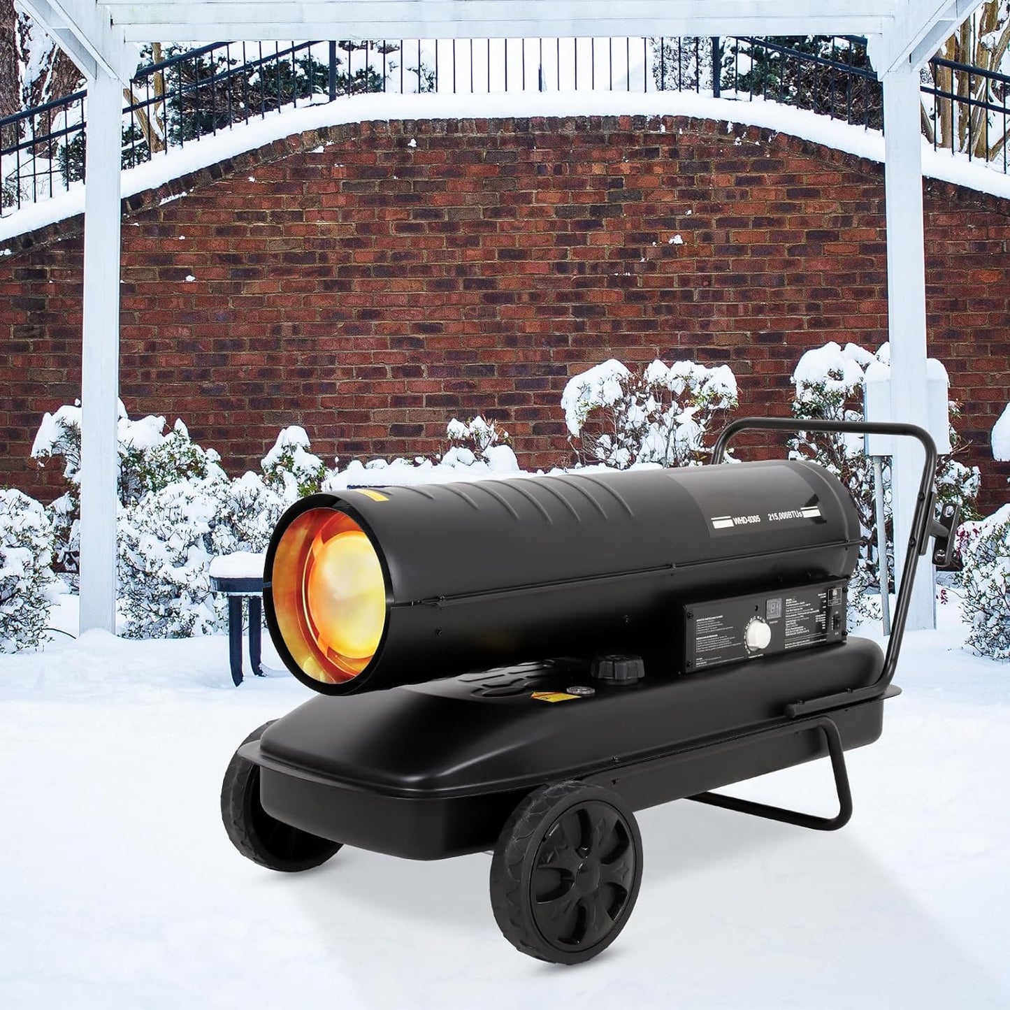 BILT HARD 215,000 BTU Forced Air Kerosene Heater, Portable Torpedo Space Heater with Movable Wheels, Thermostat Control, Overheat Protection, CSA Listed - WHD-0305