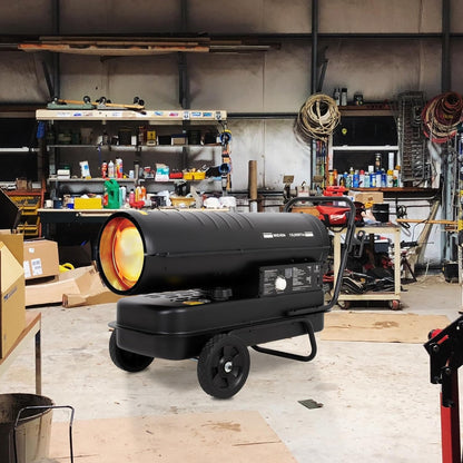 BILT HARD 135,000 BTU Forced Air Kerosene Heater, Portable Torpedo Space Heater with Movable Wheels, Thermostat Control, Overheat Protection, CSA Listed - WHD-0304
