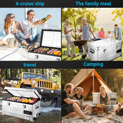 BODEGAcooler 45Quart/42L AL42 Dual Zone Portable Car Fridge - BG-AL42