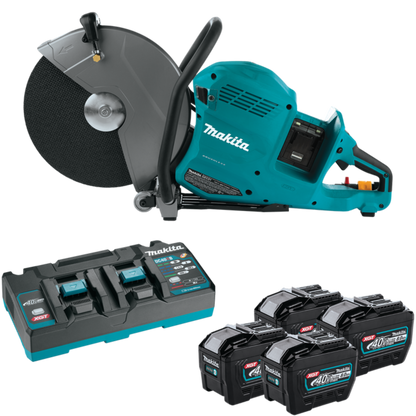 Makita 80V Max (40V Max X2) XGT GEC01PL4 Brushless 14 In. Power Cutter Kit with 4 Batteries, AFT, Electric Brake - GEC01PL4
